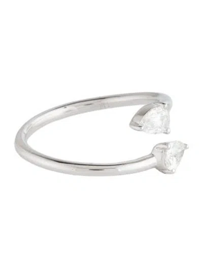 Pre-owned Ring 14k Diamond Bypass Band In Multicolor