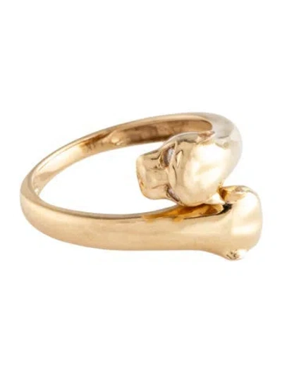 Pre-owned Ring 14k Diamond Bypass Panther Cocktail  In Multi