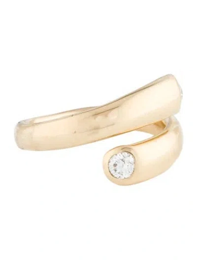 Pre-owned Ring 14k Diamond Bypass  In Multi