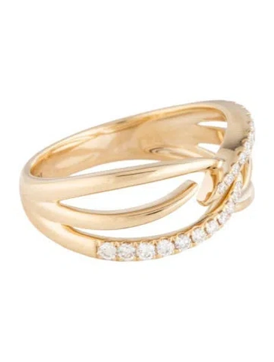 Pre-owned Ring 14k Diamond Bypass  In Multicolor