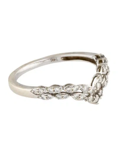 Pre-owned Ring 14k Diamond Chevron Band In Multi