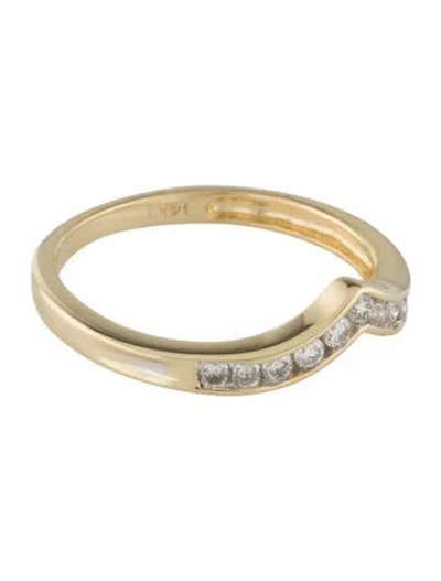Pre-owned Ring 14k Diamond Chevron Band  In Multi