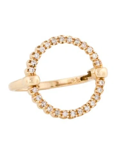 Pre-owned Ring 14k Diamond Circle  In Multi