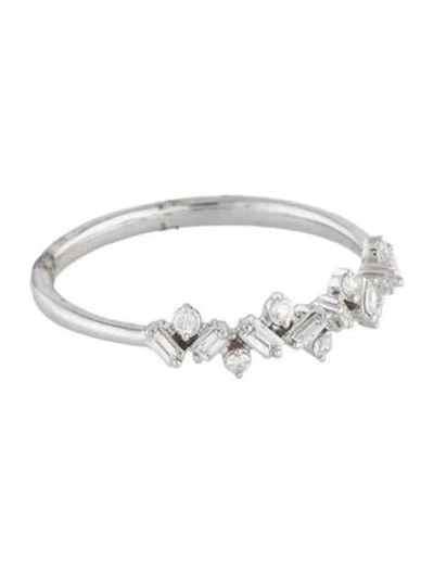 Pre-owned Ring 14k Diamond Cluster Band In Multicolor