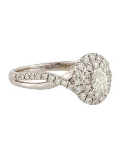 Pre-owned Ring 14k Diamond Cluster Cocktail  In Multi