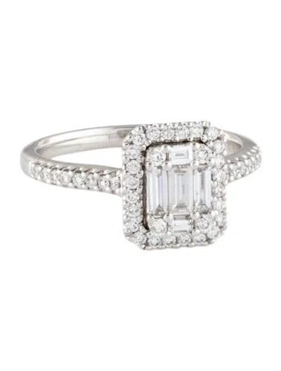 Pre-owned Ring 14k Diamond Cluster Engagement Rong In Multicolor