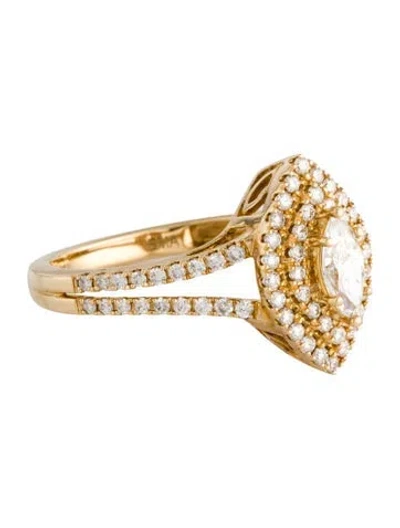 Pre-owned Ring 14k Diamond Cocktail Rinf In Multi