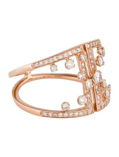 Pre-owned Ring 14k Diamond Cocktail  In Multi