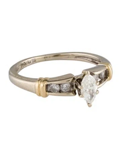 Pre-owned Ring 14k Diamond Cocktail  In Multi