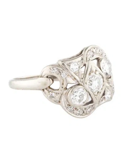 Pre-owned Ring 14k Diamond Cocktail  In Multi