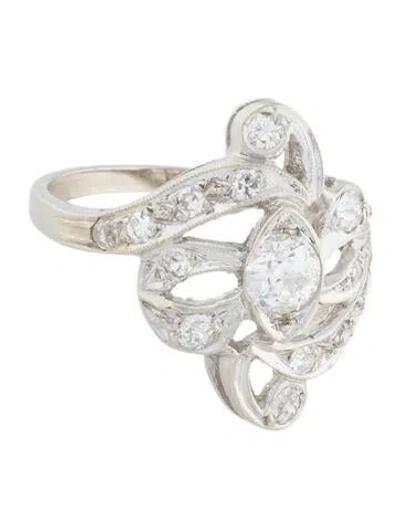 Pre-owned Ring 14k Diamond Cocktail  In Multi