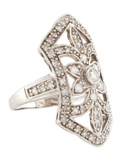 Pre-owned Ring 14k Diamond Cocktail  In Multi