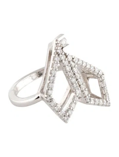 Pre-owned Ring 14k Diamond Cocktail  In Multi