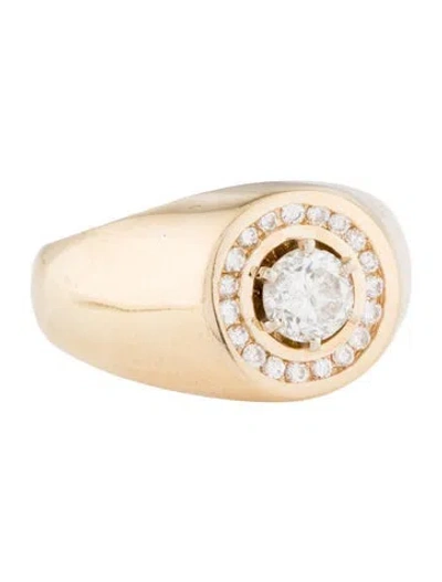 Pre-owned Ring 14k Diamond Cocktail  In Multi