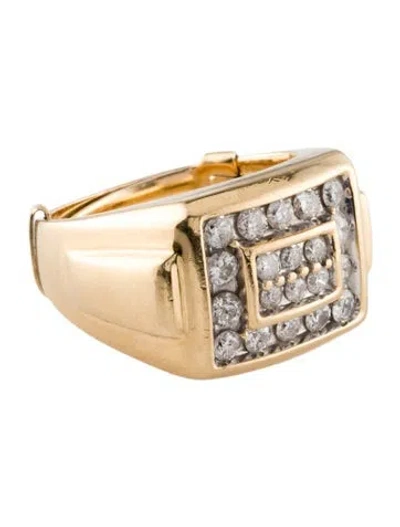 Pre-owned Ring 14k Diamond Cocktail  In Multi