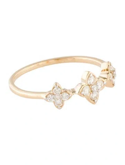 Pre-owned Ring 14k Diamond Cocktail  In Multi