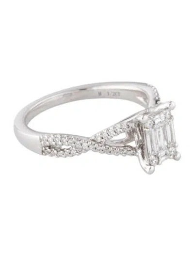 Pre-owned Ring 14k Diamond Cocktail  In Multi