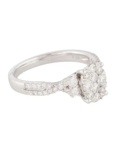 Pre-owned Ring 14k Diamond Cocktail  In Multi