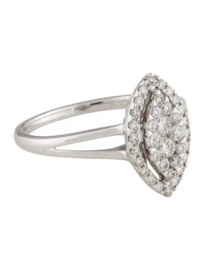 Pre-owned Ring 14k Diamond Cocktail  In Multi