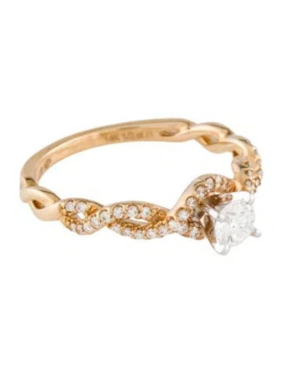 Pre-owned Ring 14k Diamond Cocktail  In Multi