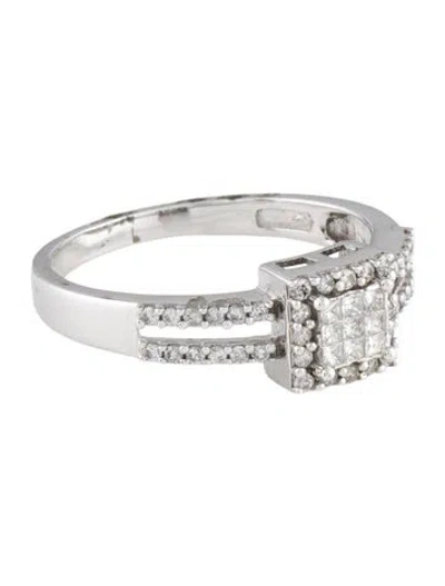 Pre-owned Ring 14k Diamond Cocktail  In Multi