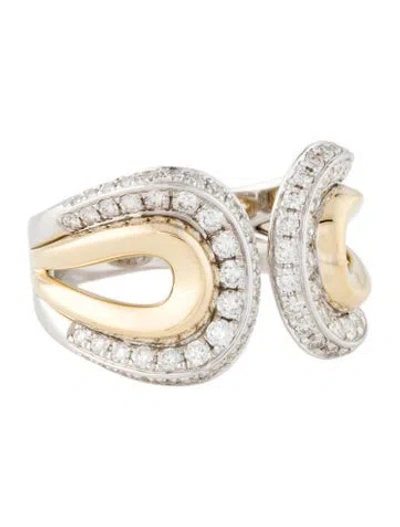 Pre-owned Ring 14k Diamond Cocktail  In Multi