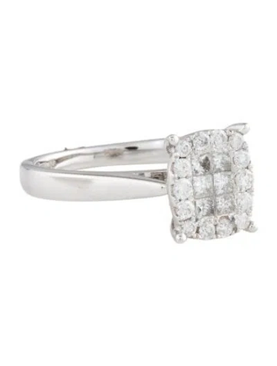 Pre-owned Ring 14k Diamond Cocktail  In Multi