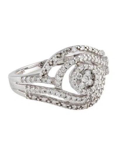 Pre-owned Ring 14k Diamond Cocktail  In Multi