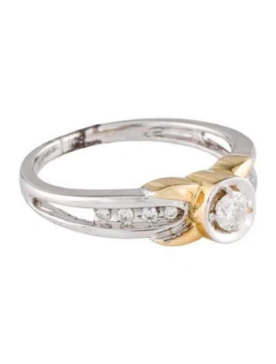 Pre-owned Ring 14k Diamond Cocktail  In Multi