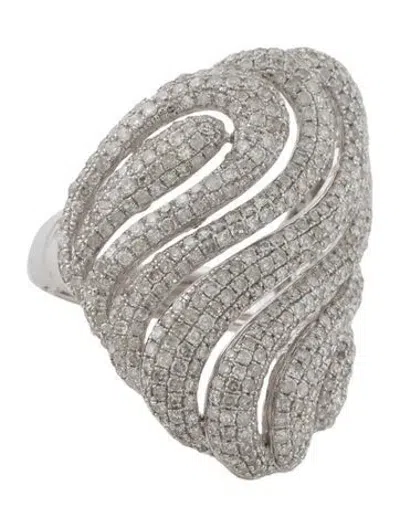 Pre-owned Ring 14k Diamond Cocktail  In Multi