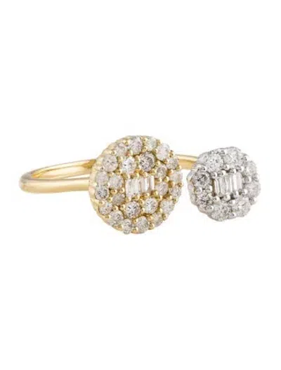 Pre-owned Ring 14k Diamond Cocktail  In Multi