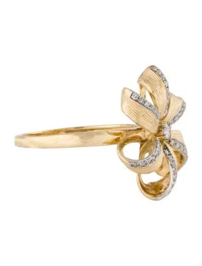 Pre-owned Ring 14k Diamond Cocktail  In Multi