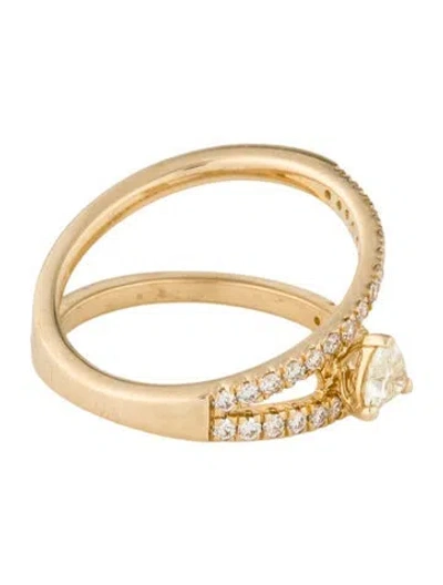 Pre-owned Ring 14k Diamond Cocktail  In Multi