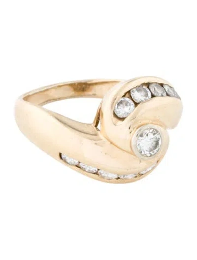 Pre-owned Ring 14k Diamond Cocktail  In Multi