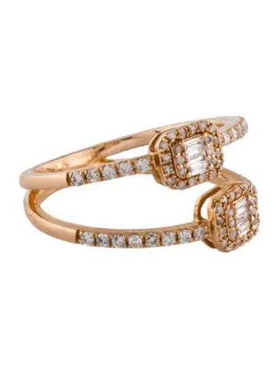 Pre-owned Ring 14k Diamond Cocktail  In Multi
