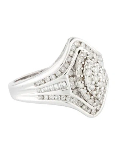 Pre-owned Ring 14k Diamond Cocktail  In Multi