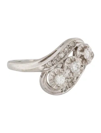 Pre-owned Ring 14k Diamond Cocktail  In Multi