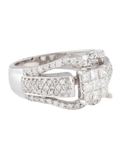 Pre-owned Ring 14k Diamond Cocktail  In Multi