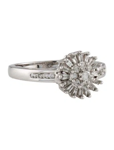 Pre-owned Ring 14k Diamond Cocktail  In Multi