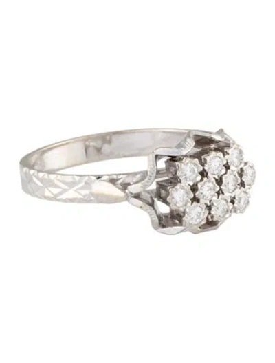 Pre-owned Ring 14k Diamond Cocktail  In Multi