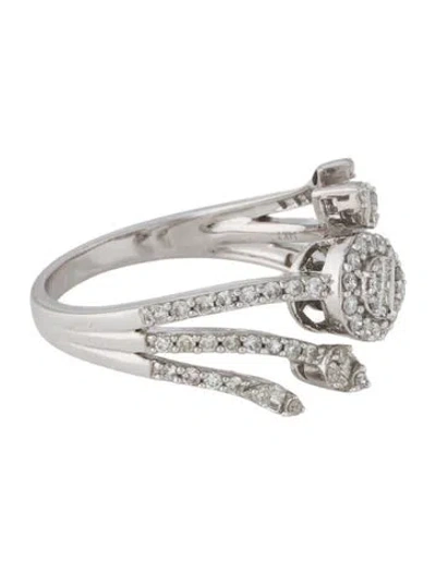 Pre-owned Ring 14k Diamond Cocktail  In Multi