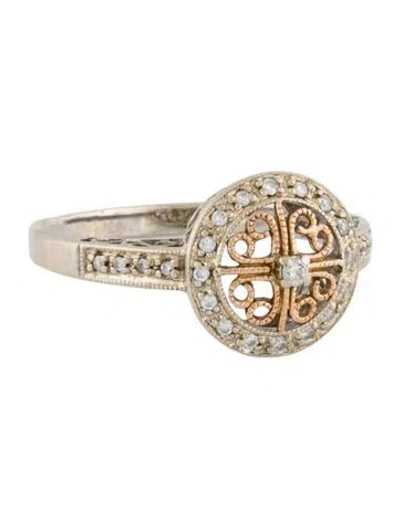 Pre-owned Ring 14k Diamond Cocktail  In Multi
