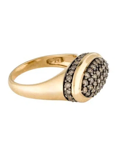 Pre-owned Ring 14k Diamond Cocktail  In Multi