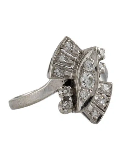 Pre-owned Ring 14k Diamond Cocktail  In Multi