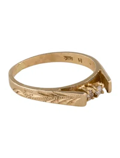 Pre-owned Ring 14k Diamond Cocktail  In Multi