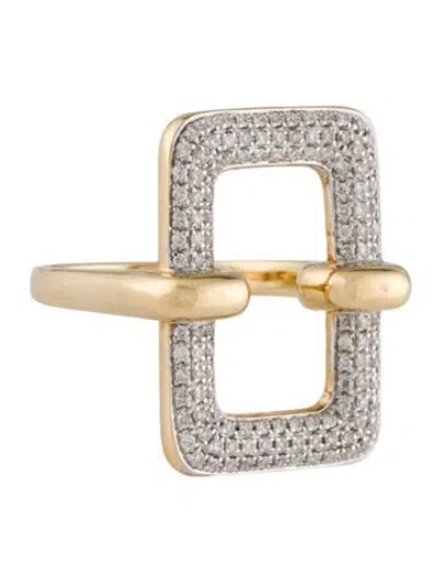 Pre-owned Ring 14k Diamond Cocktail  In Multi