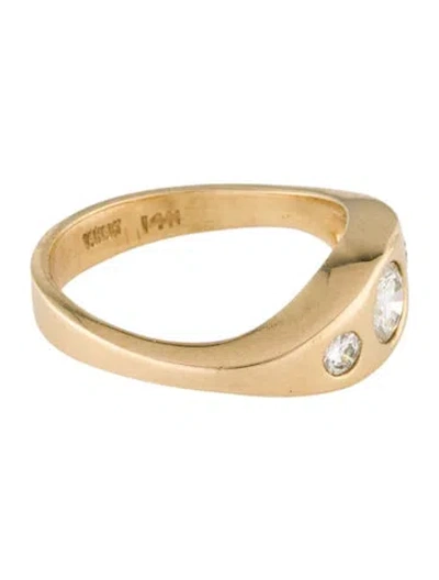 Pre-owned Ring 14k Diamond Cocktail  In Multi