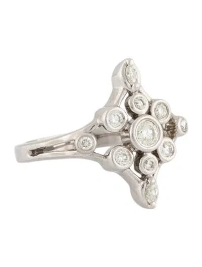 Pre-owned Ring 14k Diamond Cocktail  In Multi