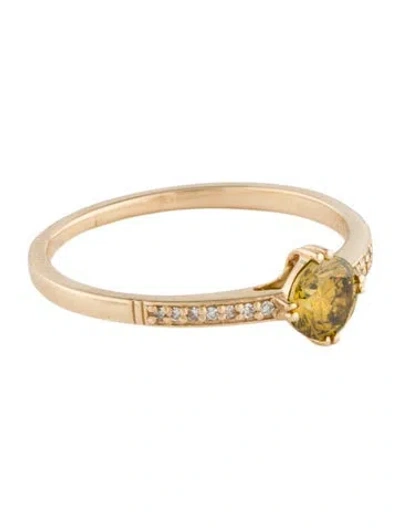 Pre-owned Ring 14k Diamond Cocktail  In Multi