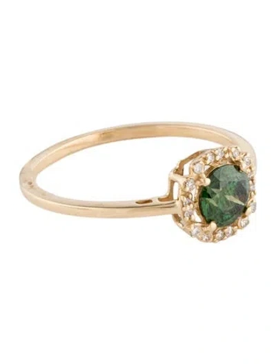Pre-owned Ring 14k Diamond Cocktail  In Multi